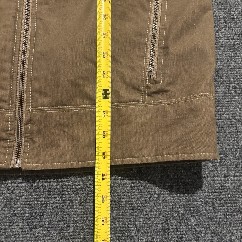 Kuhl Burr Vest Mens Small Brown Vintage Patina Dye Canvas Zip Outdoor Hiking - Picture 10 of 10